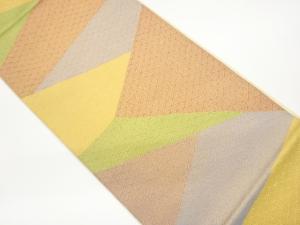 切り嵌め風子持ち菱模様織出し袋帯